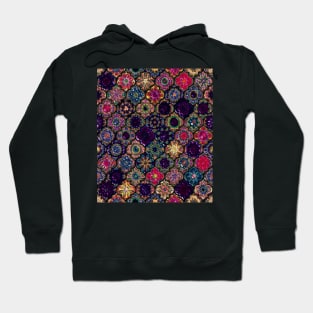 Moroccan Tile pattern, metallic Hoodie